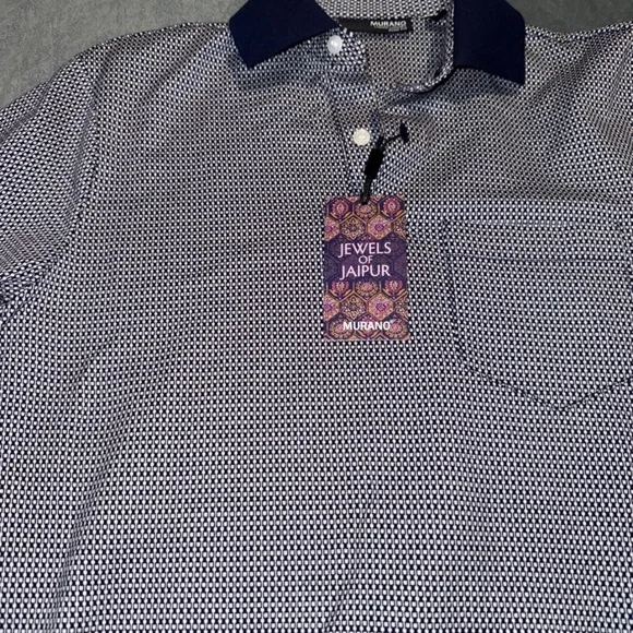 Murano Men's Blue and White Shirt - Picture 3 of 11